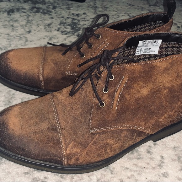 hinman mid dark tan suede